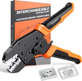Preciva 705353731389 2 Pcs Crimping Tool Set Interchangeable Ratcheting Wire Crimper