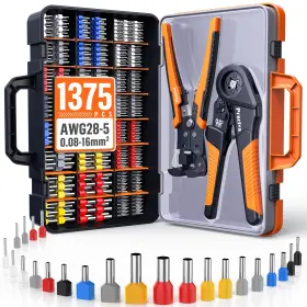 B0g4cx6kgz Preciva Ferrule Crimping Tool Kit - Awg 28-5 0.08-16mm Self-adjustable Ratche