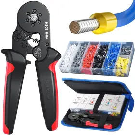 Ustpsu46 Preciva Ferrule Crimping Tool Kit With 1900pcs Wire Connectors Hexagonal Awg23-10 Sa