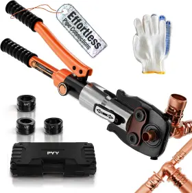 Pyygy1632yeus Pyy Copper Pipe Crimping Tool - Hydraulic Press With 1/2 Inch 3/4 1 Di