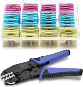 Qibaok552 Qibaok 445030465413 Crimping Tool Ratcheting Wire Crimper For Heat Shrink Connectors With 200