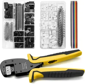 Qibaok 674862314898 Crimping Tool Kit Dupont Ratcheting Crimper Plier Set With 460pcs 2.54mm Jst-