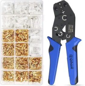 Qibaok 674862344611 Wire Terminal Crimping Tool Kit Ratcheting Crimper Awg 22-16 0.5-1.5mm