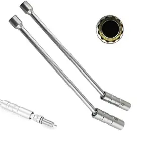 12-po Qisf 710654693472 14mm And 16mm 12-inch Extension Swivel Spark Plug Socket - 3/8-inch Drive