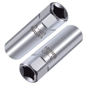 Qisf 710654693595 14mm And 16mm Magnetic Spark Plug Socket 3/8-inch Drive 12-point Thin Wall Spar