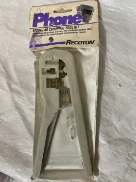 Recoton 044102190450 New T45 Telephone Modular Crimping Tool Kit