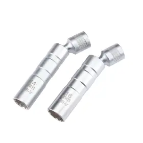 2pc-smsps Resze 14mm And 16mm Magnetic Swivel Spark Plug Socket For Cars Motorcycles 3/8 Inch Drive