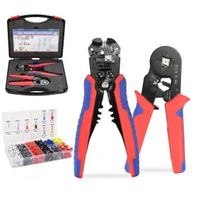 Retaortool 717019774074 Ferrule Crimping Tool 3 In 1 Stripper/cutter/crimping Heavy Duty Automatic E
