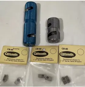 Ut5903 Ripley Cablematic Lot 2 Jacket Stripping Tools Plus 3 Packages Extra Cb-60 Blades