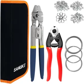Sanuke 313029973980 Wire Rope Crimping Tool For 3/64 5/64 1/16 And Cable Cutter