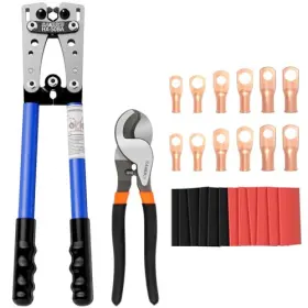 Sanuke 732130811613 Battery Cable Wire Lug Crimping Tool Awg 81/0 Electrical Crimper Cutte