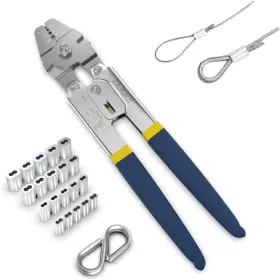 Sanuke 732130811835 Wire Rope Crimping Swaging Tool Cable Crimps Up To 2.2mm2/32inch With 160pcs 4