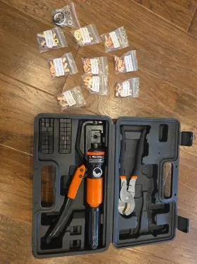 Tl6425362 Sanuke Yqk-70ba Hydraulic Wire Battery Cable Lug Terminal Crimper Crimping Tool With Dies