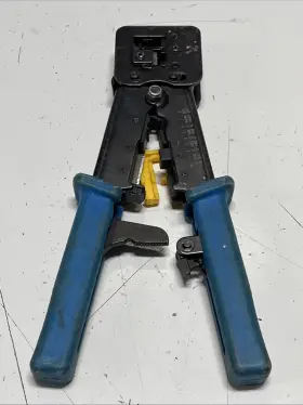 490119 Satmaximum Rj11 Rj12 Rj45 Crimp Tool Pass Thru Cat5 Cat5e Cat6 Cutter Stripper Crimper