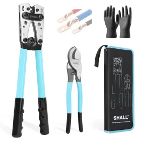 Shall 762983169630 Battery Cable Wire Lug Crimping Tool Kit For Us Copper Lugs Awg 8-1/0