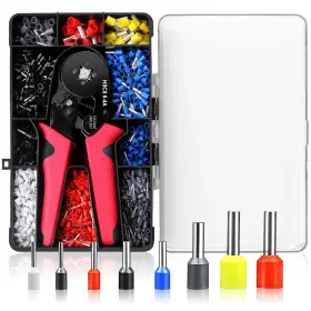 Shisu 747453859068 Ferrule Crimping Tool Kit 1200pcs Crimper With 8 Sizes Wire End F