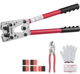 Skyshalo 313039193163 Battery Cable Lug Crimping Tool 10-1/0awg With Cutter And 48-pcs Copper R