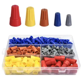 Wirecap-1 Smasener 330 Piece Wire Connectors 5 Sizes Insulated Insert Twisted With