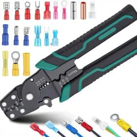 Smseace 445004643656 Wire Crimping Tool Crimper Stripper And Cutterfor Insulated/bare/he