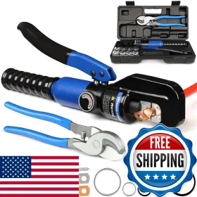 B0fg245836 Solsop 10 Ton Hydraulic Crimping Tool 9 Hex-dies Battery Cable Crimper 12-2/0 Aw