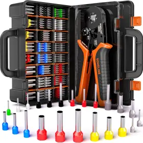 Someline 445015042059 Ferrule Crimping Tool Ratchet Pliers For Awg23-7 With 23 Sizes Wire En