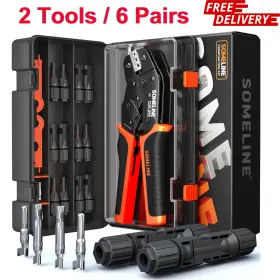 7017153 Someline Solar Connector Crimping Tool Kit 14-10 Awg Crimper For Panel Cable Wire