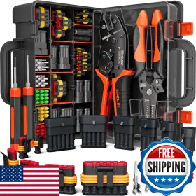 B0dmskxvw3 Someline Waterproof Automotive Crimping Tool Kit 22-14 Awg Ratchet Terminal