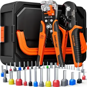 Gx36-6m Someline Ferrule Crimping Tool Kit 36 Sizes 1775 Pcs Awg 24-8 Hex Crimper Wire Stripper
