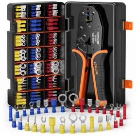 Pvc-27 Someline Wire Connectors Kit Crimp Tool 30 Types Insulated Terminals 22-10awg
