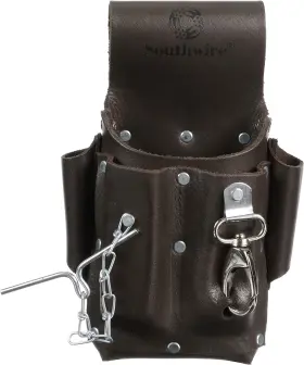 58283140 Southwire Tools And Equipment Pouch4 Leather Tool Pouch 5 Pocket With Tape