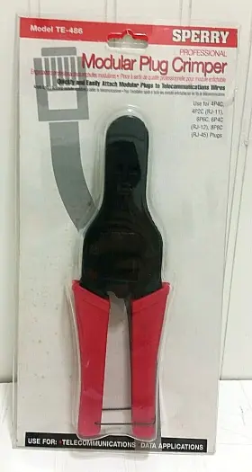 Te-486 Sperry Professional Rj-45 Rj-11 Rj12 Modular Plug Crimper 4p4c 6p6c 8p8c