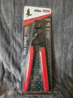 Supply Giant 796299008055 Raven Pex Crimping Tool Inch Clamp With Tubing Cutter