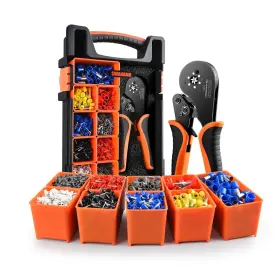 Swanamb 718430394469 Ferrule Crimping Tool Kit Awg30-5 Self-adjusting Wire Crimper Set Wit