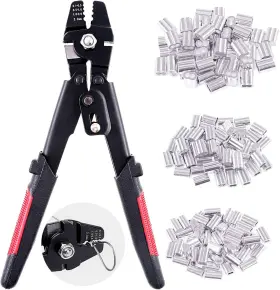 S421 Swpeet Profession Up To 2.2mm Wire Rope Crimping Tool Swager Black