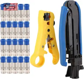 Rg59 Szzijia 445006367383 Coax Cable Crimper Coaxial Compression Tool Kit Rg59/rg6 Wire Stripper Rg59/6/7