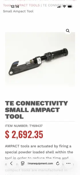 47667-8 Te Connectivity 476678 Power Connector Tool For Small Head Ampact