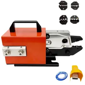 053223 Techtongda Multi-die Cold Crimping Pliers Pneumatic Terminal Machine 4 Set Dies