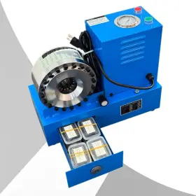 057312 Techtongda Electric Hydraulic Hose Crimping Machine 110v 600w 8 Dies 50t 0.4-1.3ftft