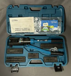 Th0005 Temco Industrial Hydraulic Cable Lug Crimper V2.0 10 Awg/600 Mcm Used 1