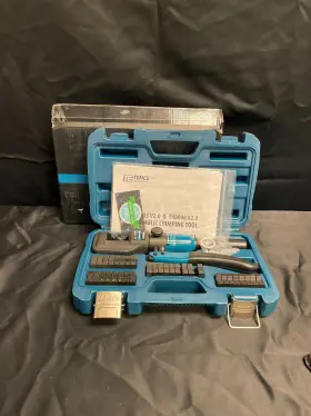 Th0006 Temco Black Blue V2.0 Hydraulic Cable Lug Crimping Tool Kit With Case