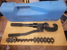 R5584 Thomas & Betts/huskie Excellent Hylug Hydraulic Compression Crimper And All Dies Det 1-14