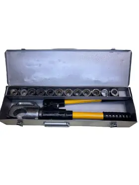 Tbm12m Thomas & Betts Tbm12 T&b And Hydraulic Crimper With 12 Sets Of Dies Assorted Wow