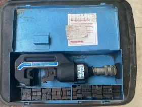 Tbm6h Thomas & Betts T&b And 6-ton Hydraulic Crimper Head With 15 Die Pairs