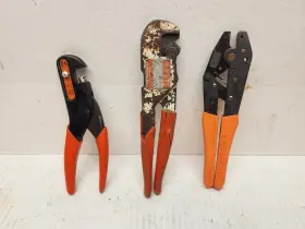 Wt-445 Thomas & Betts Lot 3 And T&b Shure Stake Sta-kon Hand Crimping Tools