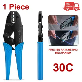 4hk5 Ticonn 726152990708 Wire Crimping Tool Ratcheting Crimper For Heat Shrink Connectors And Terminals