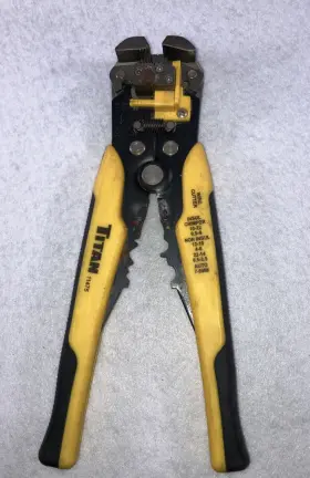 11475 Titan Self Adjusting Automatic Wire Stripper Yellow And Black 10-22 Gage