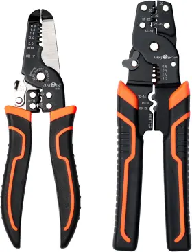 Tool 445020318392 Wire Stripper Crimper Pliers Set For Awg 10-22 2 Pcs Stripping Crimping To