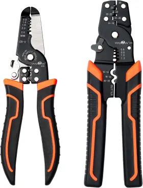 Tool 445054358340 Wire Stripper Crimper Pliers Set For Awg 10-22 2 Pcs Stripping Crimping To