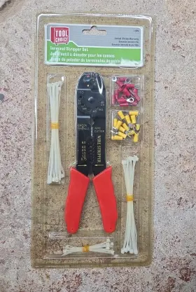 17625 Tool Choice Wire Stripper Crimper And Terminal Kit Set 8 Inch