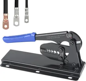 Iws-0801dts Tools Icrimp Battery Cable Lug Crimping Tool Bench Mount Type With Built-in Cutter For